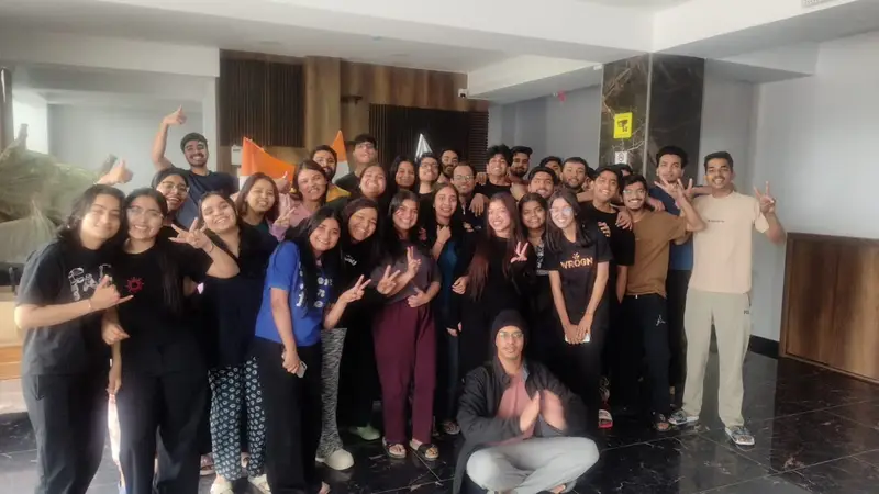 Students sharing community moments at GRU Hostel