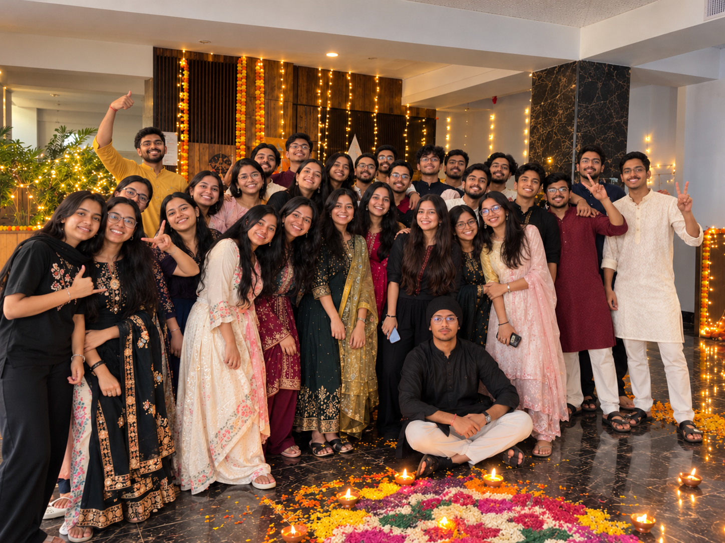 Diwali celebration at GRU International Hostel