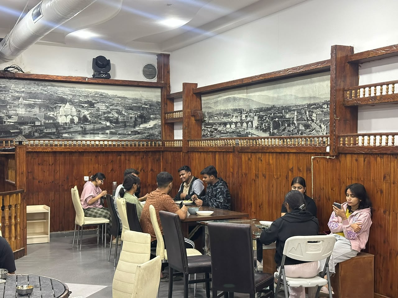 Home-style Indian meals served at GRU Hostel